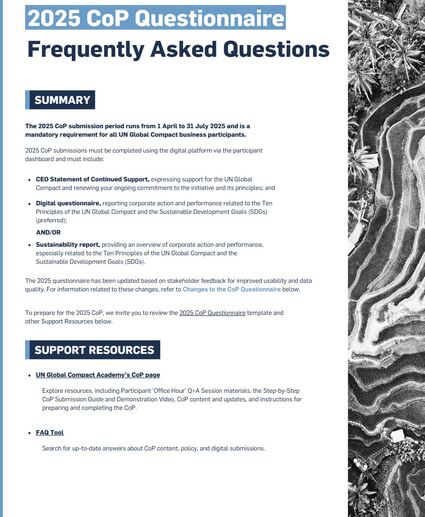 2025 CoP Frequently Asked Questions (FAQ)